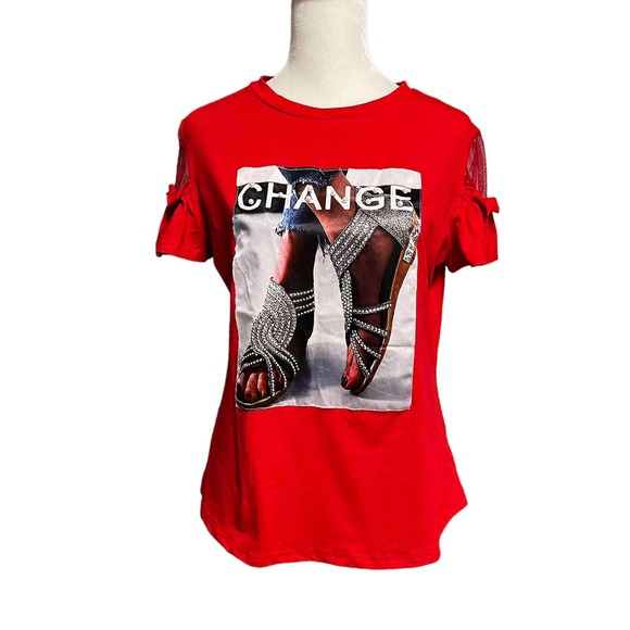 NWT - Ko Ko Ailis Red Top (Size: L) - Picture 1 of 3